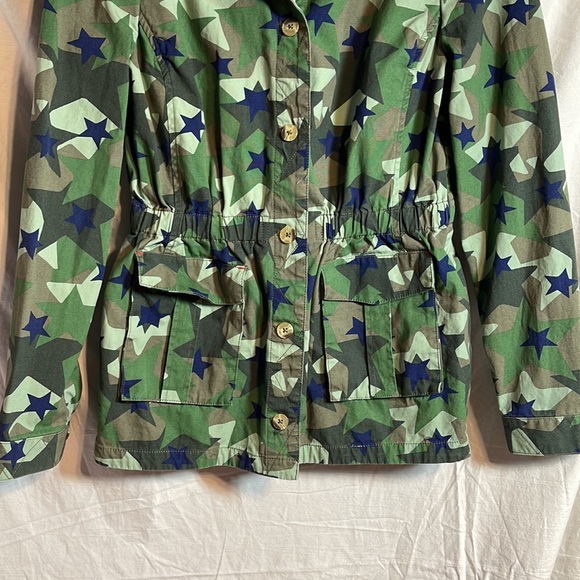 Boden Jacket Blazer 15 16 Year Star Design Button Front Army Girls - Picture 4 of 12